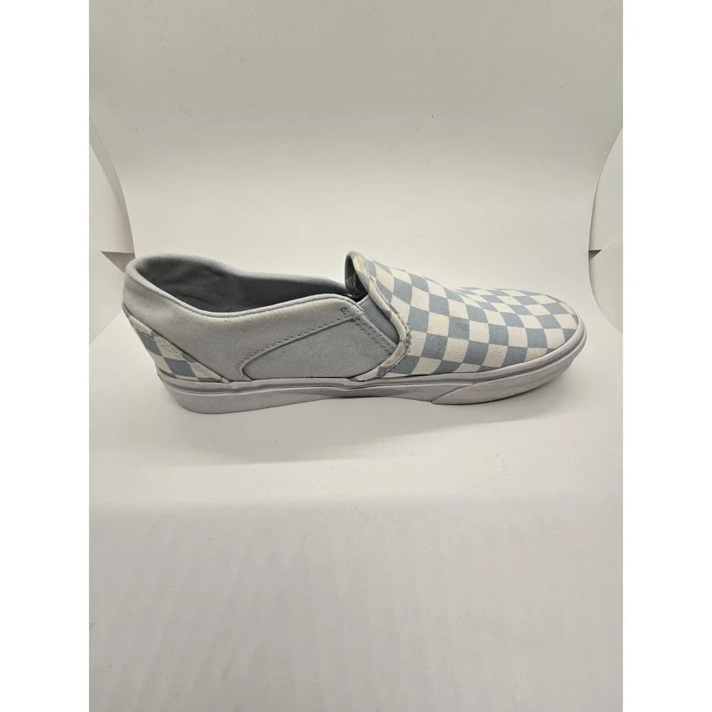 Vans Checkered Baby Blue/True White - 5.5 Mens/7  Womens dc7‎ 721356